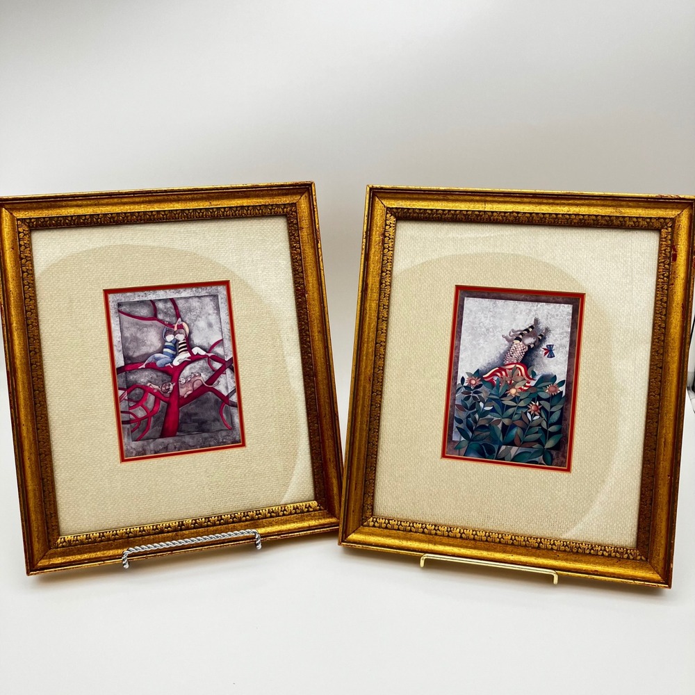 Graciela Rodo Boulanger Print Set 1979 14x12 Gold Framed Lithographs Vintage - Picture 3 of 14